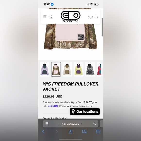 Airblaster Realtree Pullover Jacket - Picture 3 of 5